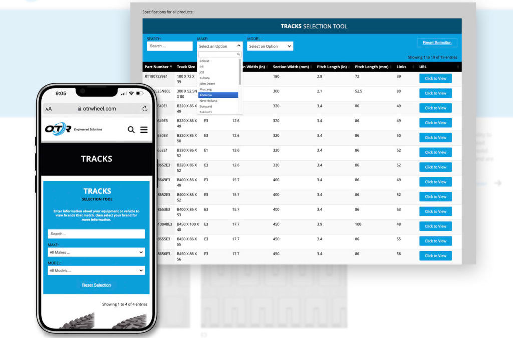 OTR Adds Tracks Selection Tool, Dealer Locator To Website