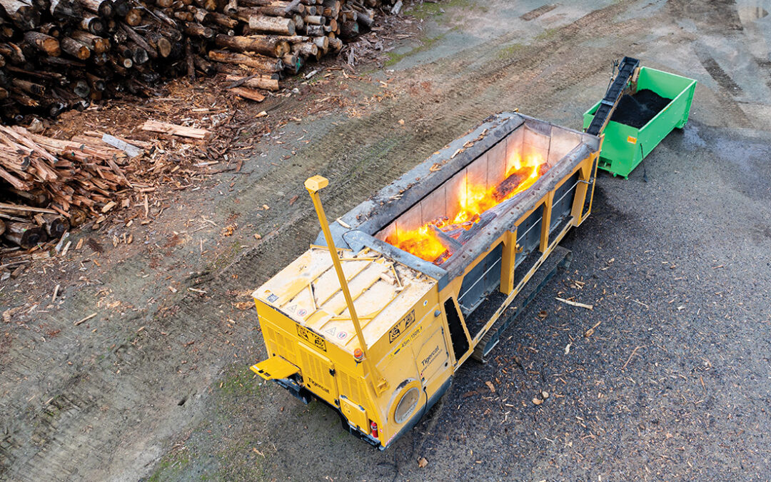 Tigercat 6040 Carbonizer Creates Organic Carbon